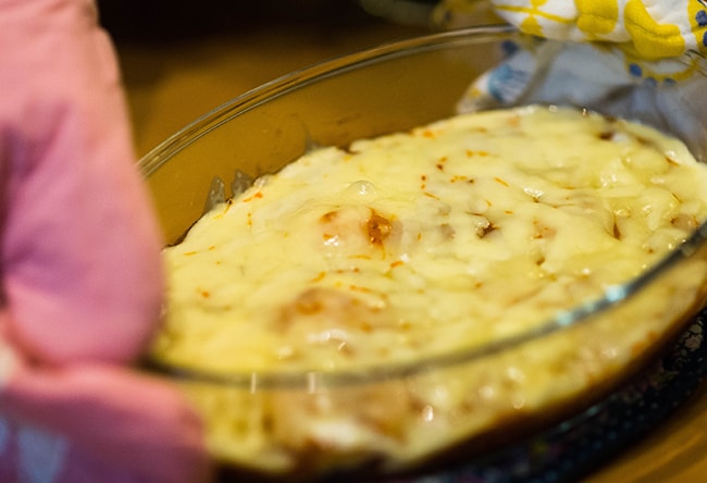トースターを使った簡単レシピ。ジャガイモのミートソースグラタン